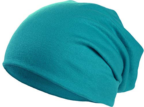 Harrys-Collection Damen Herren Beanie in 15 Farben, Kopfgröße:Einheitsgröße, Farben:smaragd