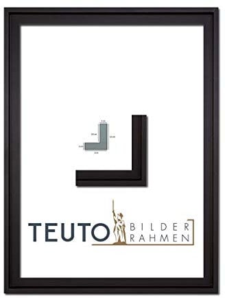 TEUTO BILDERRAHMEN Lea MDF Leinwandrahmen mit Schattenfuge 100 x 140 cm Größe frei wählbar erhältlich in 10 Farben hier Schwarz