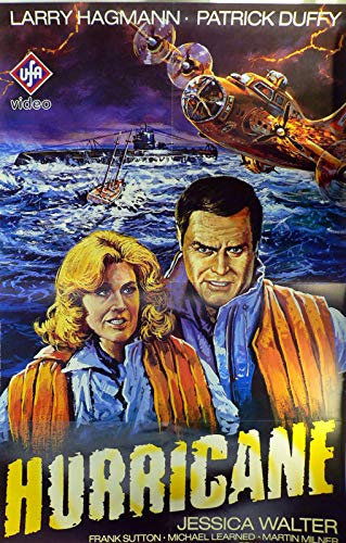 Hurricane - Larry Hagman - Patrick Duffy - Videoposter 84x55cm gefaltet (R)