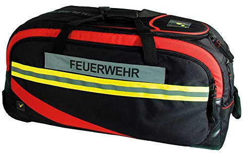 tee-uu TROLLEYBAG Bekleidungstasche (Verschiedene Varianten) (inkl. 2X Reflexstreifen Feuerwehr)