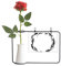 Beauty Gift Chinesische schwarze Karpfen Fisch Tier künstliche Rose Blume hängende Vasen Dekoration Flasche