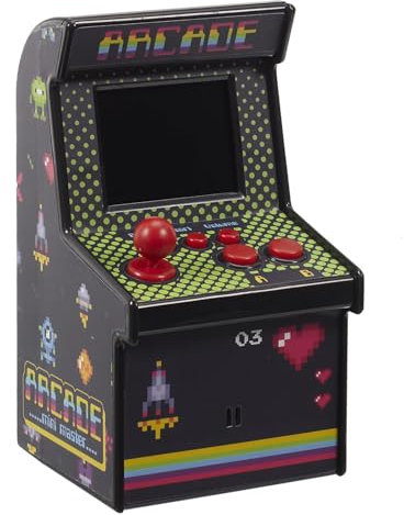 MISTER GADGET - MG3314 - Mini Borne d'Arcade 240 Jeux Classique Retro Drugstore Gift Divertissement Gadget Fun