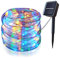 kikasam Solar String Lights Outdoor Rope Lights，39Ft 100 LED Solar Fairy Lights Outdoor Tube Lights Waterproof，Solar Garden Lights Decorative Lights for Home Party Patio Wedding Birthday (Muti-Color)