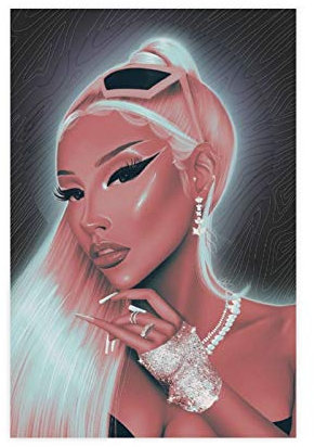American Hip-Hop-Künstler Doja Cat Fanart Poster Dekorative Malerei Leinwand Wandkunst Wohnzimmer Poster Schlafzimmer Gemälde 30 × 45 cm ohne Rahmen style1