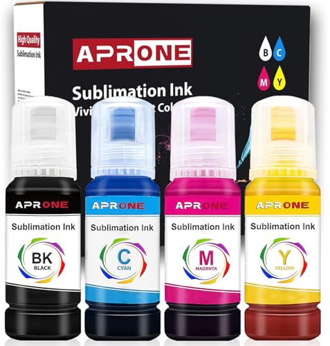 APRONE Tinta de sublimación sin jeringas de llenado automático de 400 ml, compatible con ET-2400 ET-2720 ET-2760 ET-4800 ET-2850 ET-2800 ET-3850 ET-2803 ET-2750 ET-3760 ET-150000 (Anti-UV/ICC Free)
