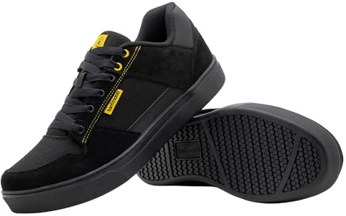 Tommaso Comodo MTB Shoes for Mens Mountain Bikes with Flat Pedals, Cycling Shoes for Gravel, Trek & Road Bikes— Mens Bicycle Footware for Road & Mountain Biking—Black—Size 13US—47EU