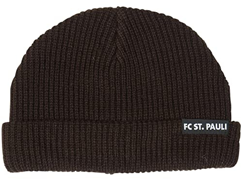 FC St. Pauli Mütze Kopfbedeckung Fischermütze Aufdruck Schriftzug Totenkopf braun schwarz