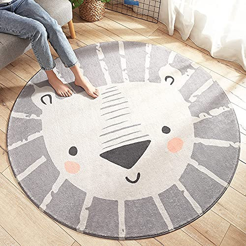 Kinderteppich Rund Waschbare fürs Babyzimmer Kleinkinderzimmer Wohnzimmer Schlafzimmer Bereich Teppich Groß Kinderteppiche Runden Teppiche Flauschige Matte Kinder Schutzmatten Kindermatte 120 CM
