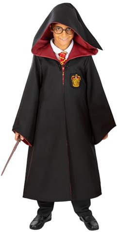 Funidelia Offizielle Harry Potter Gryffindor Replik Tunika - Diamond Edition für Kinder, Inklusive: Umhang, besticktem Patch, Geschenkbox, Größe 3-4 Jahre - Outfit für Kinder für Partys und Karneval