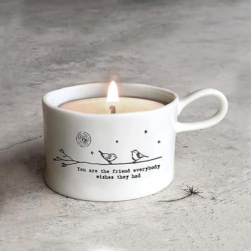 East of India You Are The Friend Handled Candle Holder with Candle Tin