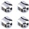 Morsetto di Vetro, Supporto Vetro Regolabile, Vetro Regolabile Clip, 4PCS Staffa in vetro regolabile Staffe mensole vetro Supporto Mensola Vetro Reggimensola Vetro per Vetro Spesso 6-8 mm