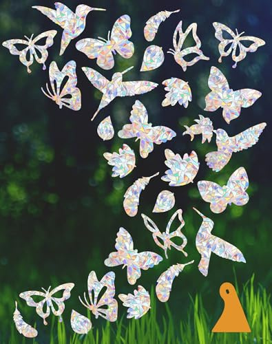 YUOROS 36 Pieces Window Decals for Bird Strikes