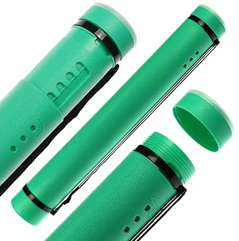 Drake Pfeilröhre ausziehbar – Pfeilköcher aus robustem Kunststoff mit Tragegurt – Pfeile sicher aufbewahren und transportieren – Bogensport Zubehör für Recurve- und Langbogen (Farbe: Grün)
