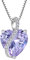 YL Damen Herz Halskette 925 Sterling Silber Anhänger Juni Geburtsstein Alexandrite Kette Schmuck Geschenke für Mutter ihre Frau Freundin