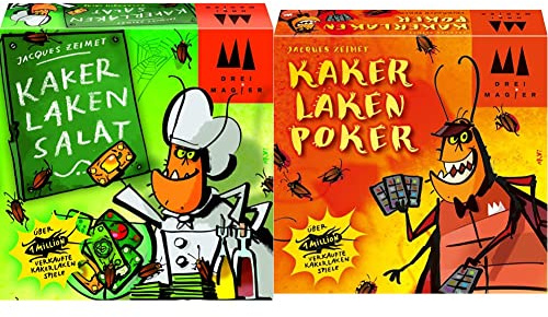 Schmidt Spiele 40839 Kakerlakensalat, DREI Magier Kartenspiel & 40829 Kakerlakenpoker, DREI Magier Kartenspiel