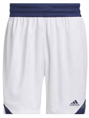 adidas Herren Basketball Icon Squad Short Aeroready, White/Team Navy, S