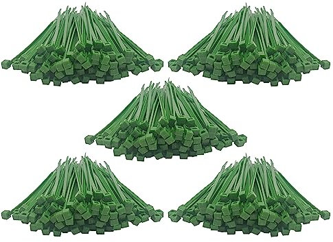 Bridas de 100 mm, color verde, 500 unidades, incluye caja de almacenamiento, PC24 Shop & Service