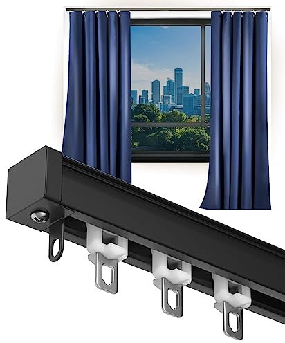 LIYI929GP Rail De Rideau pour Fenêtre, Tringle À Rideau De Séparation Kit De Système De Tringle pour Rail De Rideau, Rail De Douche Coulissant, pour Chambre Salon Portes Salles De Bain Magasin Gazebo