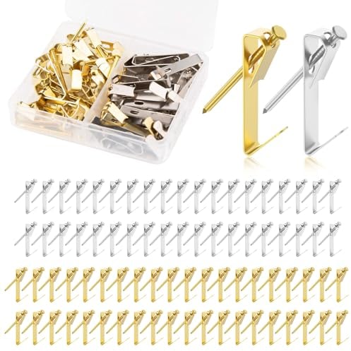 80 Pièces Crochet pour Cadre Photo,Accroche cadre,Accroche Tableau Crochet Mural Accroche Tableau Fixation Cadre Crochet,pour Fixation Cadres Photos Miroirs Œuvres d'Art