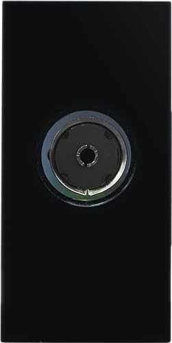 British General EMNSITVB Black 1 Module Euro Module Unscreened Isolated Coaxial TV Outlet