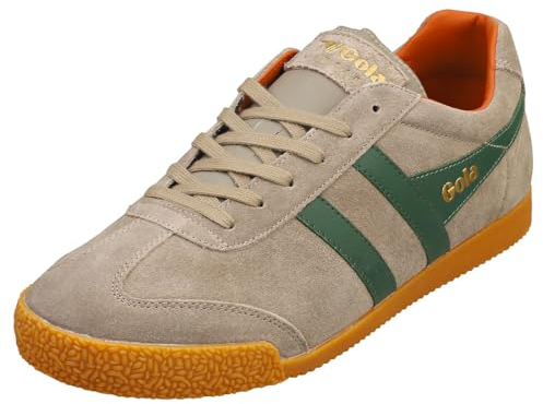 Gola Unisex Harrier Sneaker, Rhino/Evergreen/Moody Orange, 45 EU