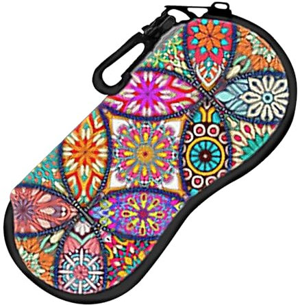 DAZZLUXE Custodia per Occhiali Stampata, Adatta per Occhiali da Sole e da Vista, Alla Moda per Viaggi, Pendolari e Affari (17,9 x 8,5 cm)