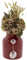 CERÁMICA ESPAÑA Dekorative Vase, Tonvase, Keramikvase, Blumenvase, Vase, Staubwedel, Dekoration, rote Blumenvase, Modell D05, 15 x 15 x 20 cm