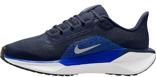 Nike Air Zoom Pegasus 41 (GS), Unisex Sneaker - Children and Boys, Midnight Navy Reflect Silver Black Volt, 38.5 EU