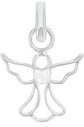Amor Charm 925 Sterling Silber Damen Charms, 2,1 cm, Silber, Engel, Kommt in Schmuck Geschenk Box, 2038469