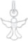 Amor Charm 925 Sterling Silber Damen Charms, 2,1 cm, Silber, Engel, Kommt in Schmuck Geschenk Box, 2038469