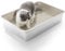 Yangbaga Edelstahl Katzentoilette, Katzenklo in 70x50x15cm, Robuste Katzentoilette, Nicht Leicht Zu Verzerren, Kaninchentoilette, Toilette Für Großes Häschen Und Große Katze (Silber)