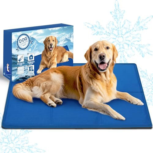 T2Y Dog Cooling Mat 110 * 70cm, Durable Non-Toxic Gel Lagre Cool Mat for Dogs, Durable Grip, Convenient to Carry, No Water or Electricity Require, Must-Have for Hot Summer to Keep Pets Cool
