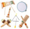 Musikinstrumentenset für Babys, Montessori-Musikspielzeug für Kleinkinder von 1-3 Jahren Schlaginstrumente aus Holz in Neutralen Farben Modernes Boho Pädagogische Geburtstagsgeschenke für Kinder