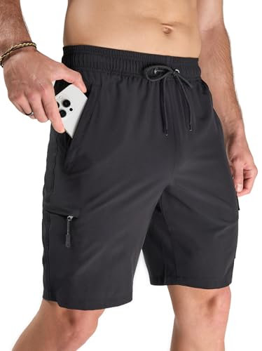 Arcweg bañador Short de natación de Secado rápido para Hombre Pantalones Cortos de Deporte Pantalones Cortos de Ocio Pantalones Cortos de natación con Bolsillo de Cremallera S-XXL