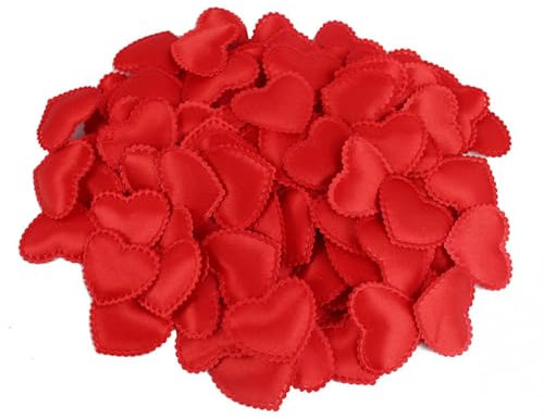 200 Stück Herz Konfetti Rot, Herzen Deko Confetti, Herzkonfetti Groß 3,5cm, Valentinstag Geburtstag Party Deko, Hochzeit Streudeko für Tischdeko Muttertag Jahrestag Weihnachten Valentinstag Dekoration