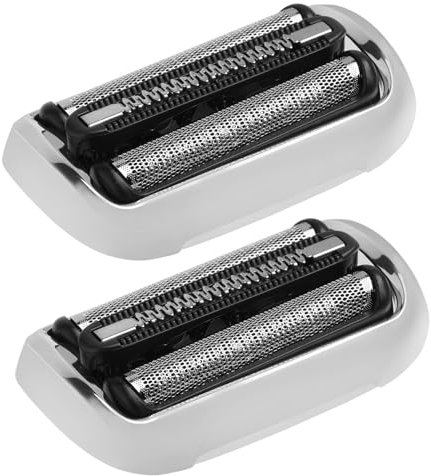 Pack of 2 Replacement Shaving Heads Compatible with Braun Series 7, 73S Razor Heads Replacement Blades Blades Razor Head for Series 7 7020s, 7025s, 7085cc, 7027cs, 7071cc and 7075cc etc. (73S, Silver)