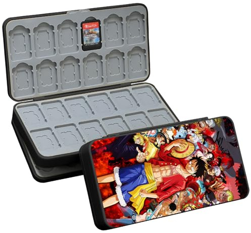 Switch Spiel Aufbewahrungsbox, Game Card Aufbewahrungsbox für Switch & OLED & Lite, Spiele Aufbewahrung mit 48 Spielkartenfächer, ABS Hardcase Hülle, Silikonfutter (48E)