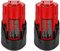Batterie 12 V 3 Ah compatible avec les outils sans fil Milwaukee M12 XC 48-11-2410, 48-11-2420 et 48-11-2411(2pcs Battery)
