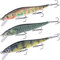 TABKSOLA Wobbler Hecht Set,12CM/13.5G Minnow mit biomimetischer Beschichtung, schwimmend, ideal für mittlere bis Weite Würfe Angler.