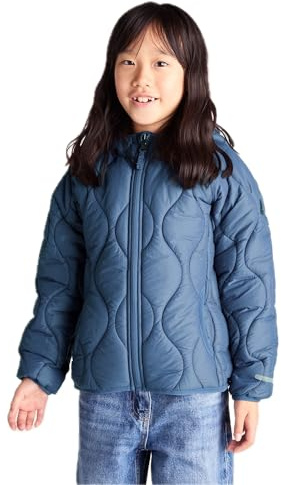 TOG24 Arbor Kids Fleece Jacket, Winter Quilted Padded Rain Hood Outdoor Zip | Coat, DWR coating, Pockets, Ribbed cuffs, Elasticated, Reflective detail, School, Outdoors