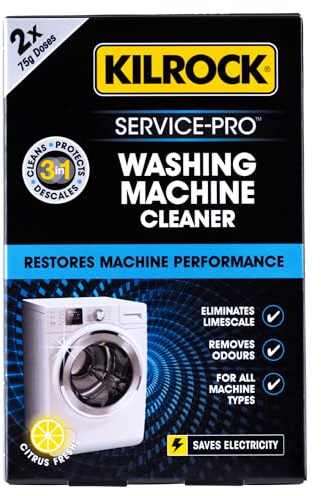 Kilrock Service Pro Washing Machine Cleaner 2x 75g - Helps Prevent Breakdowns - Removes Odours - For All Machine Types, Restores Machine Performance