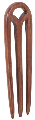 Cabilock Épingle à Cheveux en Bois de Santal à 3 Branches Fourchette à Cheveux Vintage pour Chignon Artisanal Chinois Baguettes Japonaises pour Coiffage Quotidien Style Rétro