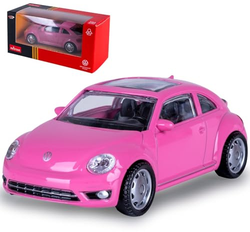 JAMARA 402268 VW Beetle Diecast 1:43 Pink Modellauto Metall Miniatur Sammlermodell Spielzeug Auto Kinder Geschenkidee