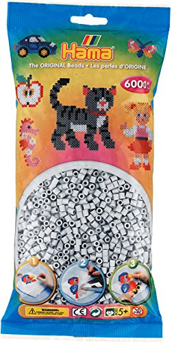 Hama 205-70 Midi Bügelperlen 6000 Stk. Hellgrau