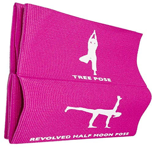 Lisaro Yogamatte/Pilatesmatte/Trainingsmatte | Faltbar, Leicht Tragbar & Rutschfest | 60x174cm & 4 mm Dicke | Ideal für Wochenendreisen, Ausflüge, Pilates, Gymnastik, Reise-Yoga-Matte