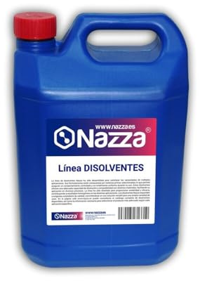 Disolvente Acrílico Nazza | Especialmente adecuado para pinturas acrílicas, transparentes y de señalización | Envase de Plástico de 5 Litros