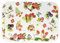 Lashuma Bandeja de melamina grande rectangular para bebidas (45 x 31 cm), diseño de bayas del bosque