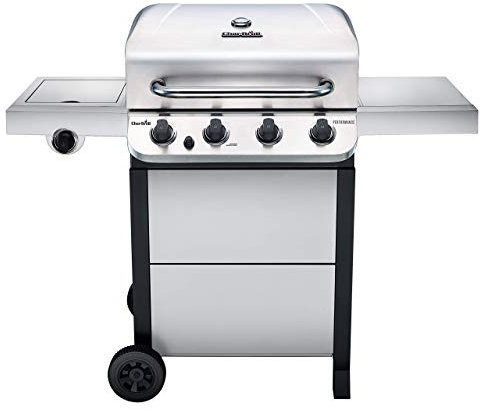 Char-Broil Performance Series 463377319 Konvektivgrill mit 4 Seitenbrennern, Edelstahl, Propangas