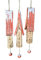 3 Keramik Windspiel Klangstäbe Glocken Winter