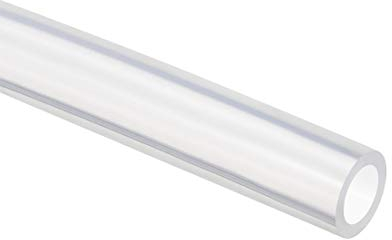 sourcing map Tuyau en silicone flexible de 8 mm de diamètre intérieur x 12 mm de diamètre extérieur 5 m de tuyau d'air pour transfert de pompe Transparent